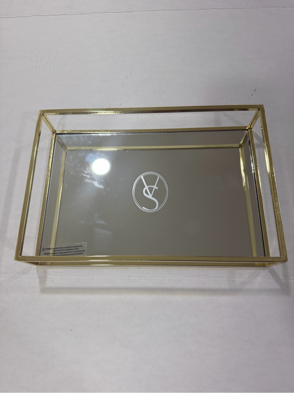 Victoria's Secret Gold Framed Mirrored Vanity Tray